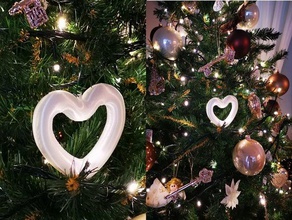 christmas heart ornament decoration decorations ornaments tree 3d print model - Mito3D