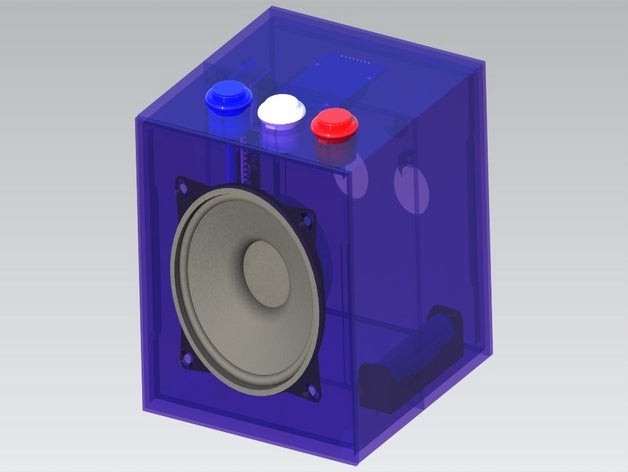tonuino caso de 100mm visaton alto-falante arduino o nano ardunio 3D print model - Mito3D