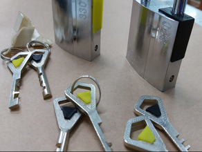 farbkodierte clips Schlüsseln Vorhängeschlösser abloy codiert Farbe Schlüssel sperren organisieren 3d print model - Mito3D