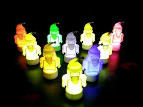 navidad santa robot de la lámpara luminoso claus decoración adorno decoraci&oacute n navide&ntilde 3d print model - Mito3D