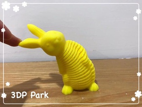 federnd Hase 2 Tier bunny Mode komisch Kaninchen Frühling federnde - Spielzeug 3d print model - Mito3D