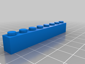 normal ladrillo de lego 1-8 personalizado 3d print model - Mito3D