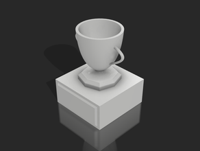 blank trophy award template cup 3d print model - Mito3D