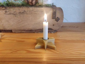 christmas candle star 3d print model - Mito3D