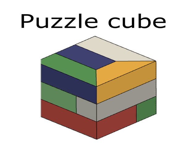 puzzle cube 3D print model - Mito3D