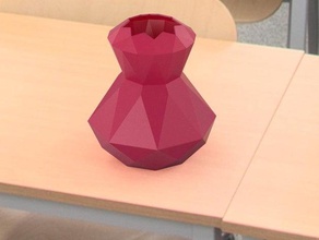 double diamond cut flower vase pot vases mode 3d print model - Mito3D