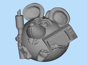 mouse tv repairman 3d print model - Mito3D