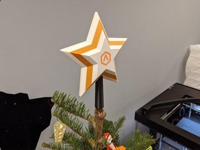 raise3d tree topper chrismas christmas star holiday 3d print model - Mito3D