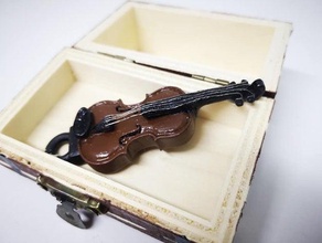 Violine usb v2 Schlüsselbund 3d print model - Mito3D