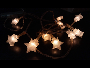fata luce delle stelle bambino bambini di natale la decorazione estensione luci bagliore kette led lichter lichterkette le merry buon sterne trasparente 3d print model - Mito3D