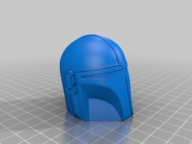 mandalorianas casco sólido 3D print model - Mito3D