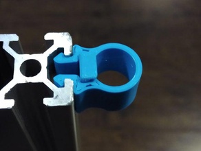 cable clip locked 2020 aluminum extrusion management 3d print model - Mito3D