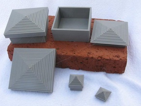 decorative square container openscad 3d print model - Mito3D
