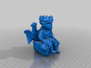 o rei do trono 3d print model - Mito3D
