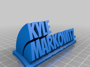 kyle name plate customized 3d print model - Mito3D