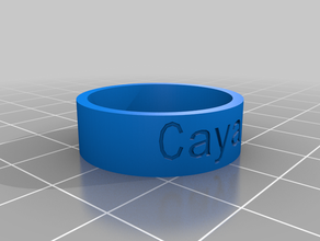daddy ring medium thick 13 customized 3d print model - Mito3D