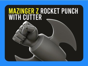 mazinger z rocket punch coupe trousseau de clés cutter clé un mech coup poing le robot la fusée 3d print model - Mito3D