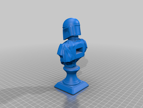 mandalorian bust themandalorian 3d print model - Mito3D