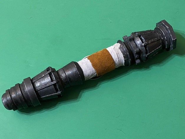 rey tamamlandı sarı ışın kılıcı katlı skywalker lightsaber saber artış star wars 3D print model - Mito3D