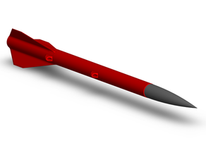 dialfonzo - mini dart model roket b6-4 estes 3d print model - Mito3D