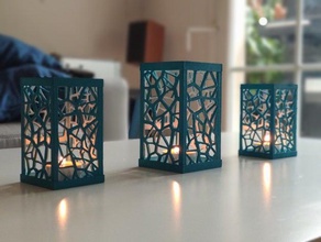 voronoi tealight holder candle 3d print model - Mito3D