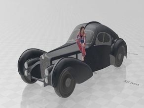 bugatti atlantic e mulheres de baixa feminino 3d print model - Mito3D