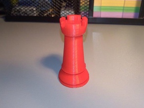 torre xadrez peça de 3d print model - Mito3D