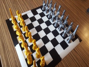 satranç tahtası 3d print model - Mito3D