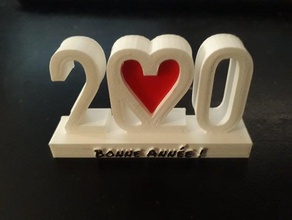 bonne ann e 2020 - feliz año nuevo annee 3d print model - Mito3D