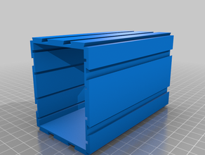 contenedor doble de alta 3d los sistemas modulares contenedores modular organizador piezas pequeñas almacenamiento envase apilable caja 3d print model - Mito3D