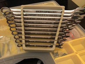 craftsman sae 10pc wrench holder organizer storage tools 3d print model - Mito3D