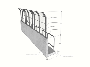 pitlane çit - 1 10 rc sürüklenme drift Yarış Pisti rccar rcdrift araba ölçek scalegarage 3d print model - Mito3D