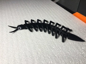 articulated centepede added support bug centipede 3d print model - Mito3D