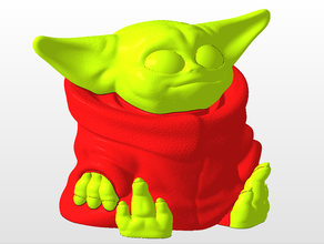 baby yoda 2 color print 3d print model - Mito3D