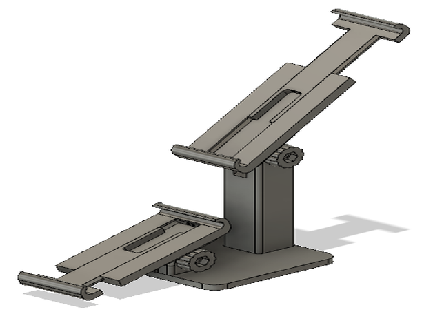 heavy duty universal tablet & keyboard mount office 3D print model - Mito3D