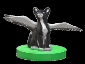 alado gato familiar masmorras e dragões 3d print model - Mito3D
