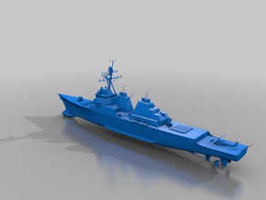 arleigh burke destroyer us navy ddg cole forrest sherman hopper john paul jones model nathan james sampson ship uss warship 3d print model - Mito3D