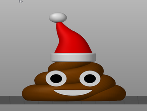 poop emoji santa hat mmu 3d print model - Mito3D