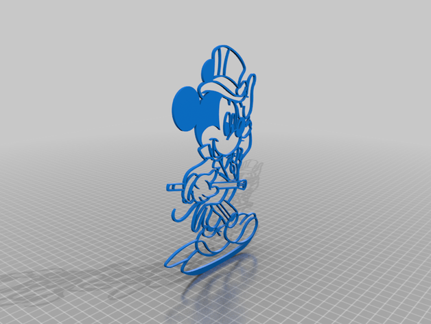 mickey 3d Kunst fragile 3D print model - Mito3D
