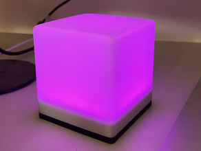 wemos cube lamp esp8266 esphome home automation led light d1 3d print model - Mito3D