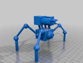 mech 1 guns jd quad jdquad mechanical spider model robot robotics walker 3d print model - Mito3D