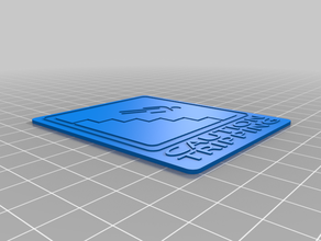 caution tripping sign 3d print model - Mito3D
