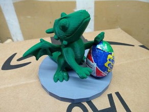 due parte dragon creme uovo titolare drago di la pasqua 3d print model - Mito3D