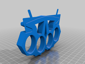 poly-Finger brass knuckles pla 3d print model - Mito3D