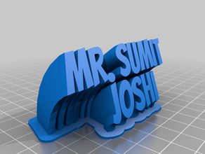 sumit joshi personalizado 3d print model - Mito3D