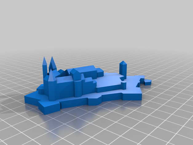 il castello di hohenzollern burg 3D print model - Mito3D