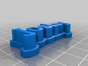 my customized 3d name plate joshy 3d print model - Mito3D
