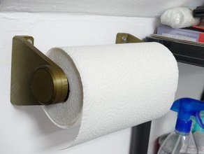 garagem suporte de papel rolo cozinha titular a porta higiênico 3d print model - Mito3D