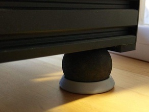 pelota de squash compuerta pies Impresora 3d las piezas antivibrate antivibratorios anti vibración la amortiguador los squashball calabaza amortiguación vibraciones amortiguadores 3d print model - Mito3D
