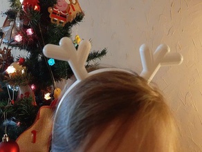 reindeer headband diadema reno serre-tete renne christmas navidad noel serretete 3d print model - Mito3D